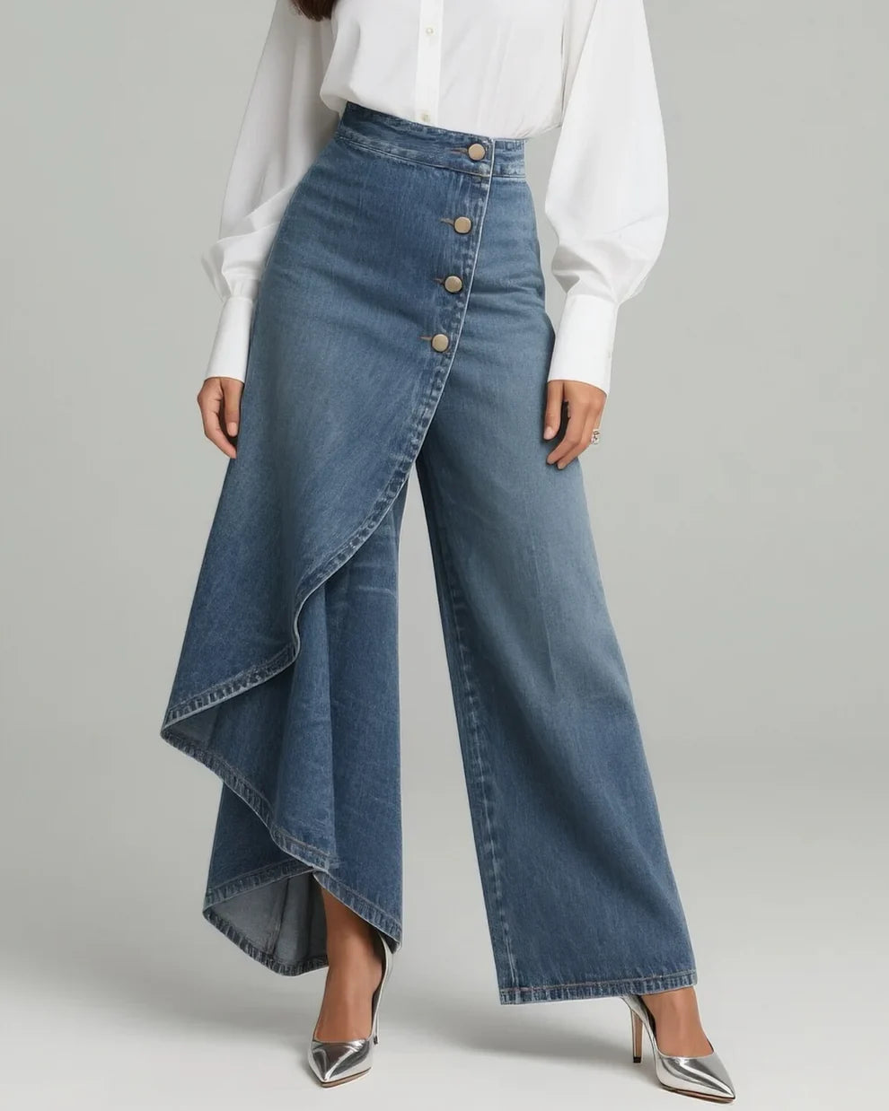 Alba™ | Pantalones vaqueros con lazo frontal