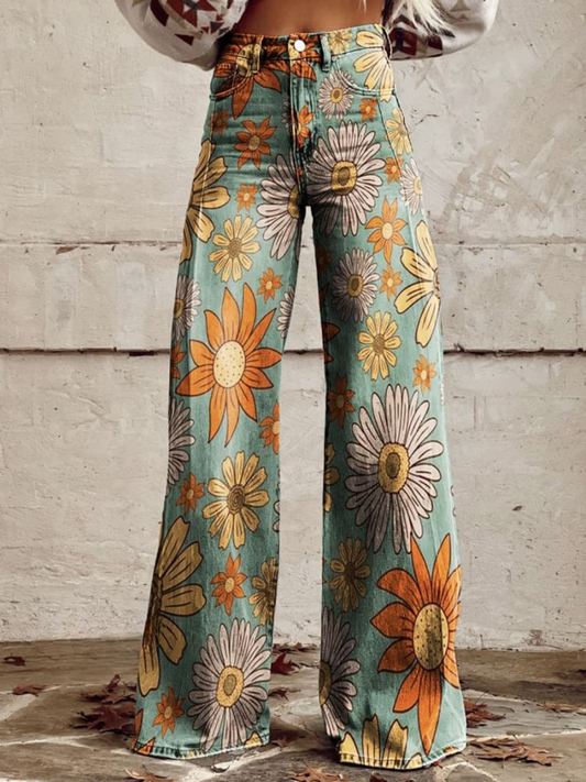 Mirella - Pantalones palazzo florales