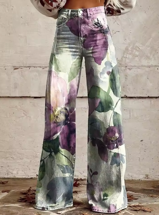 Alessia - Pantalones estilo boho retro chic