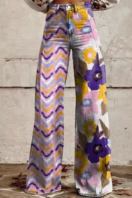 Leonor - Pantalones bohemios florales