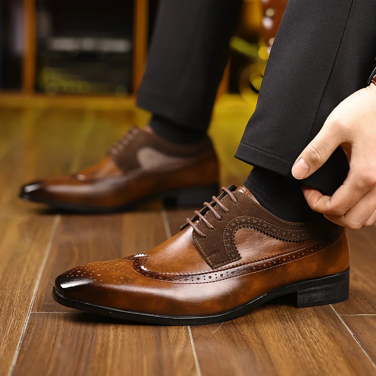 Alexander Prescott Zapatos de cordones de cuero