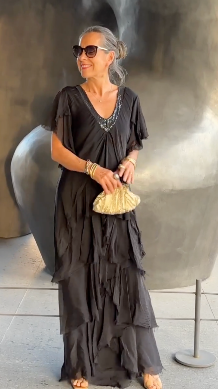VESTIDO MAXI LUNA DRAPEADO