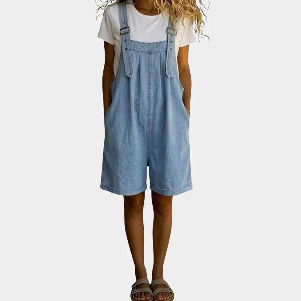 Clara™ | Pantalones cortos vaqueros azul claro