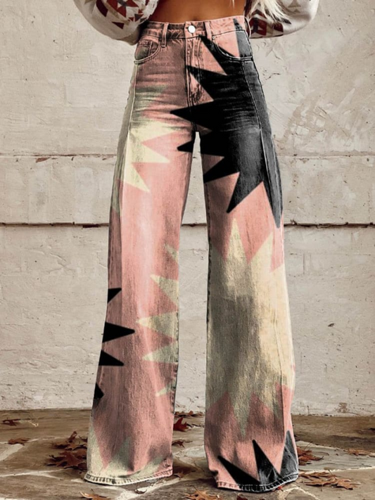 Blanca - Pantalones elegantes de estilo bohemio