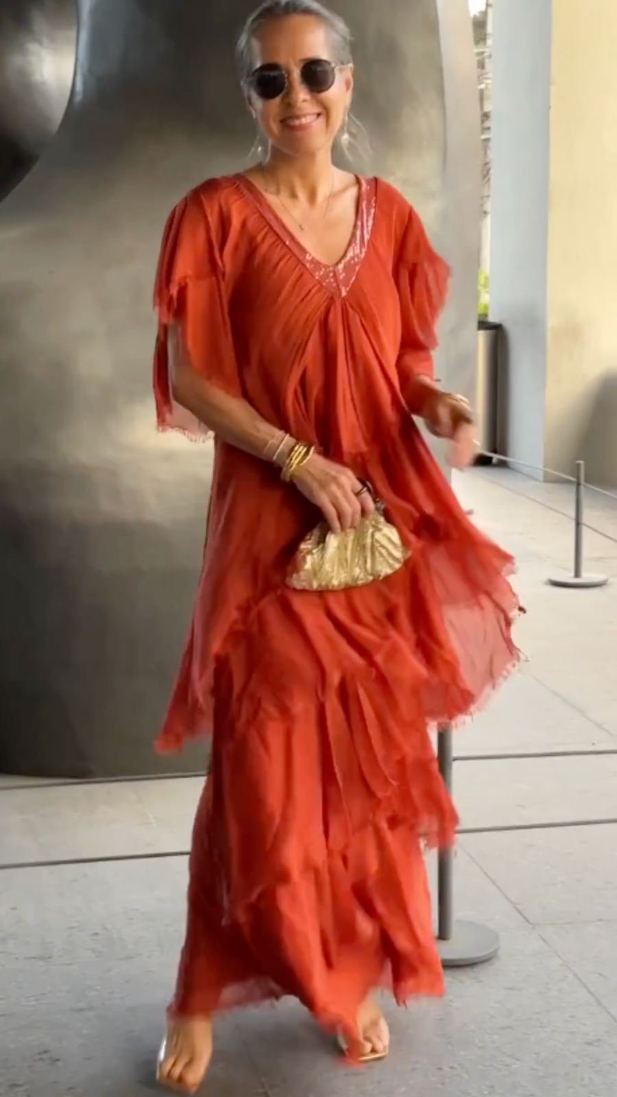 VESTIDO MAXI LUNA DRAPEADO