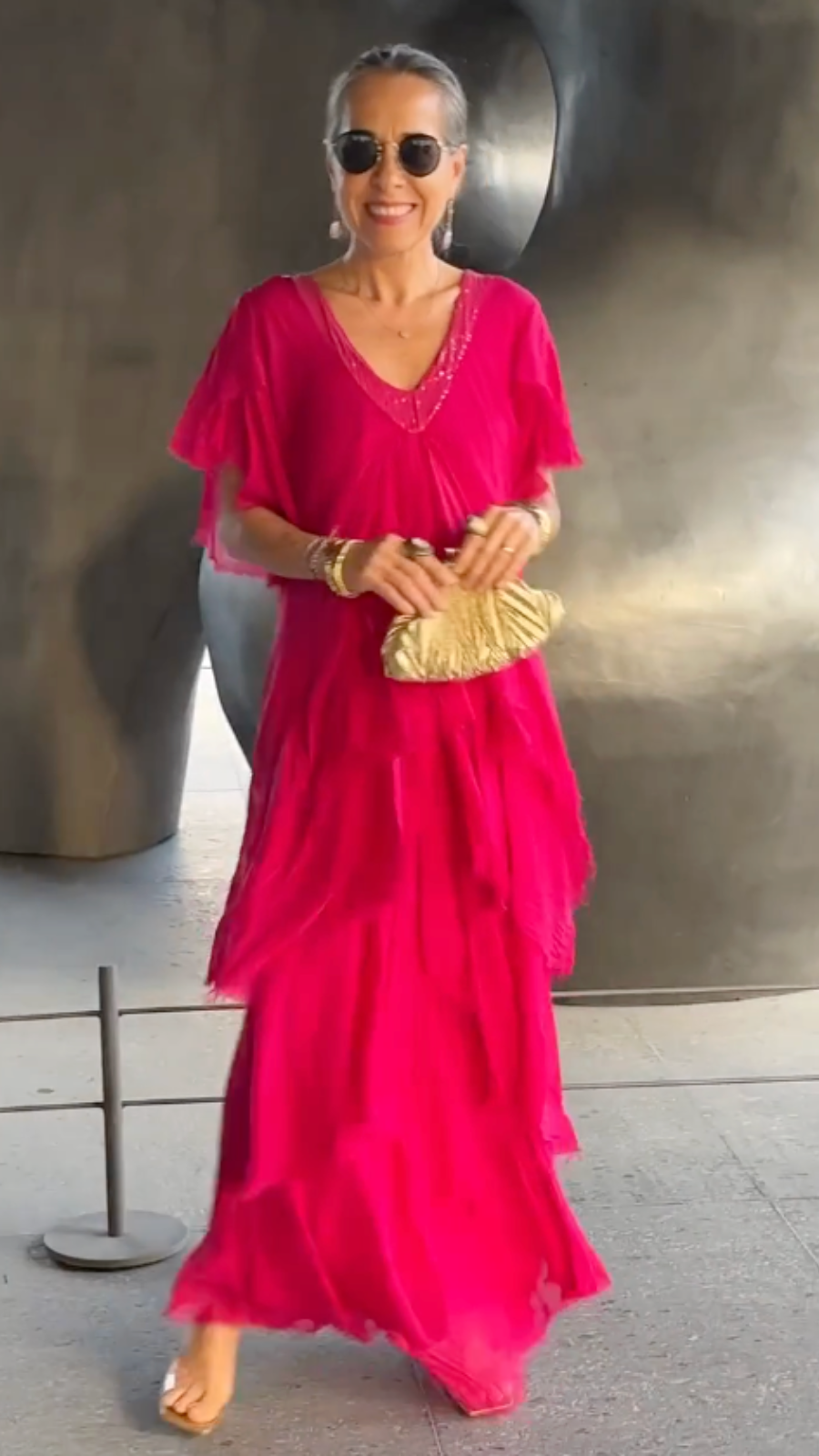 VESTIDO MAXI LUNA DRAPEADO