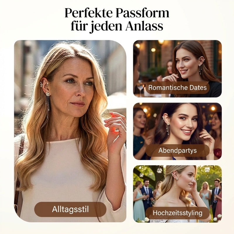 💕Especial San Valentín: 50 % de descuento💕Pendientes sencillos con motivos de mariposas y flores y borlas: elegantes y cómodos, sin necesidad de perforarse las orejas