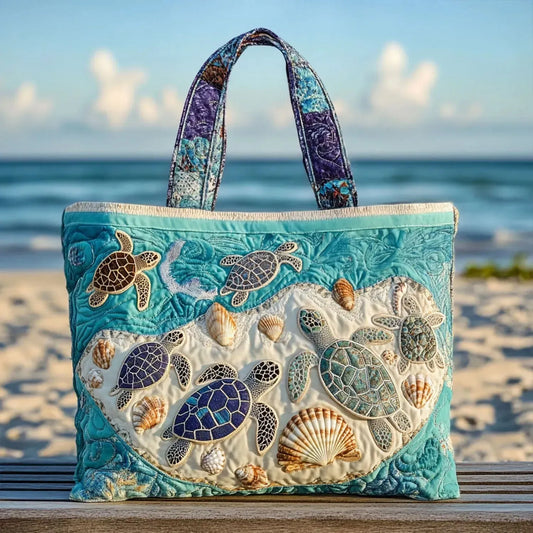 Bolso acolchado hecho a mano con tortuga