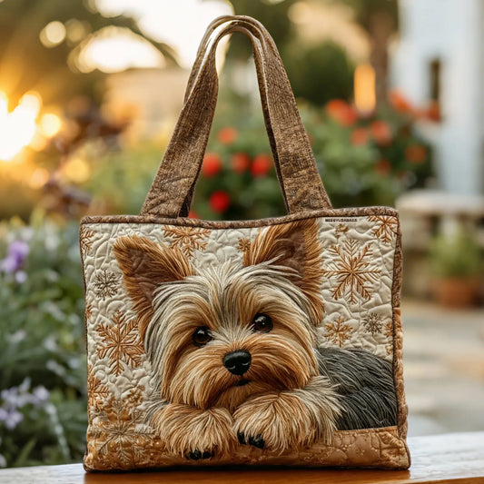 Bolso brillante hecho a mano con diseño de Yorkshire Terrier