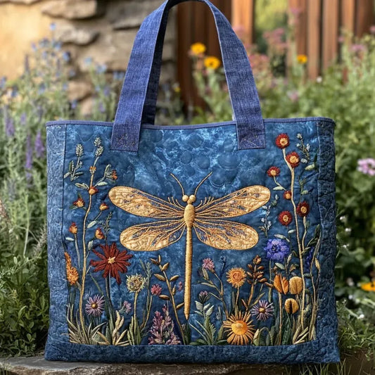 Bolso acolchado con libélula