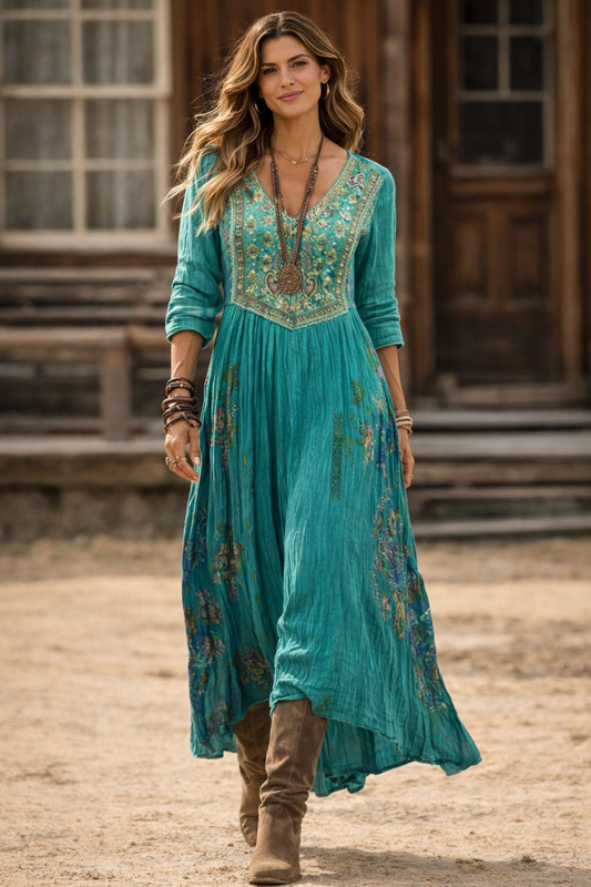 Vestido vintage con estampado floral