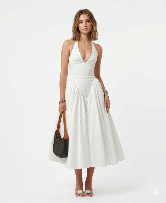 ADELINA™ | VESTIDO MAXI PURO