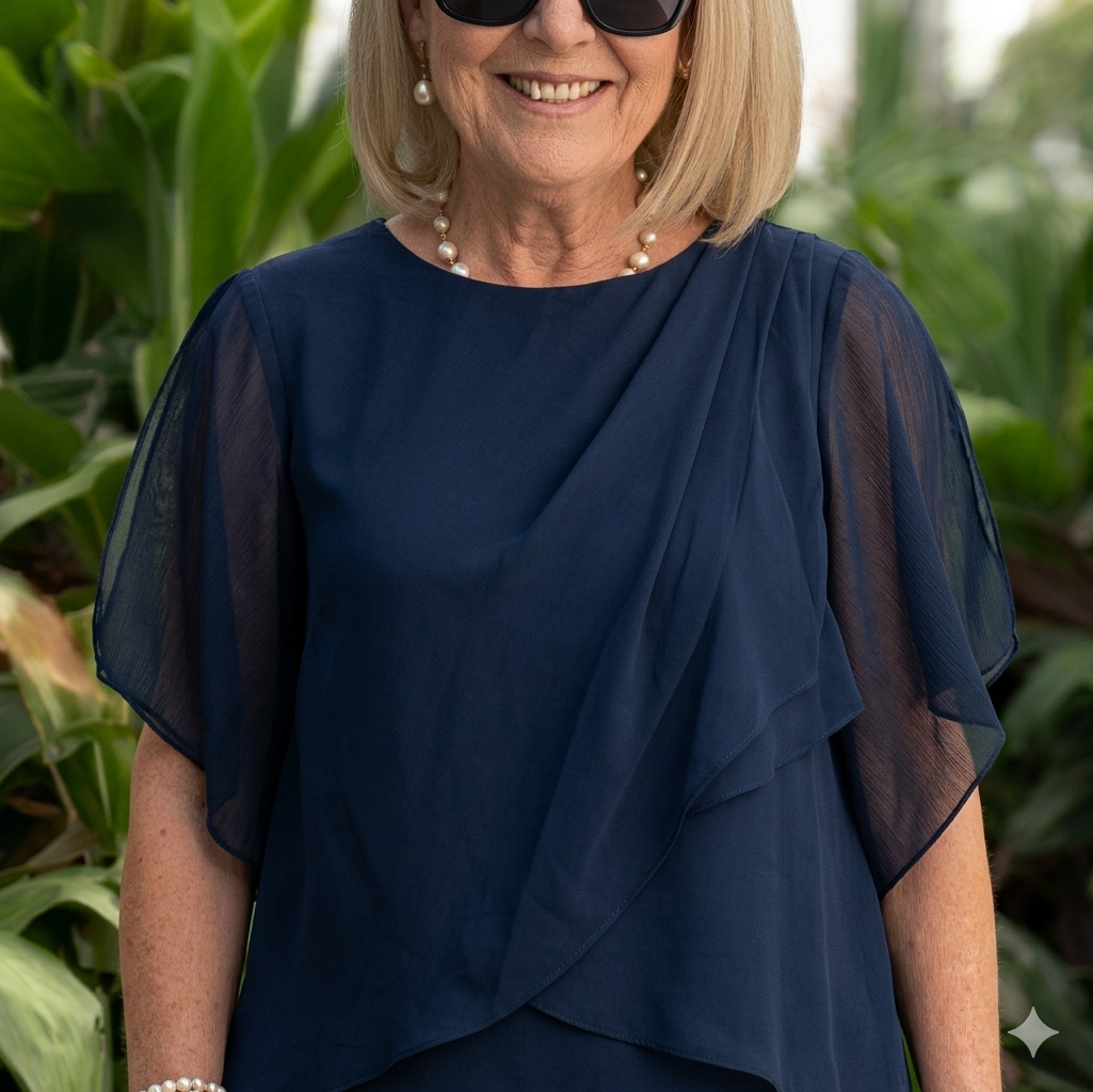 Conjunto de dos piezas para mujer: un top asimétrico con mucho encanto y unos pantalones de pierna ancha