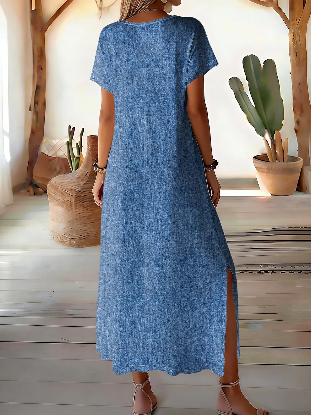 Elena™ | Vestido vaquero retro