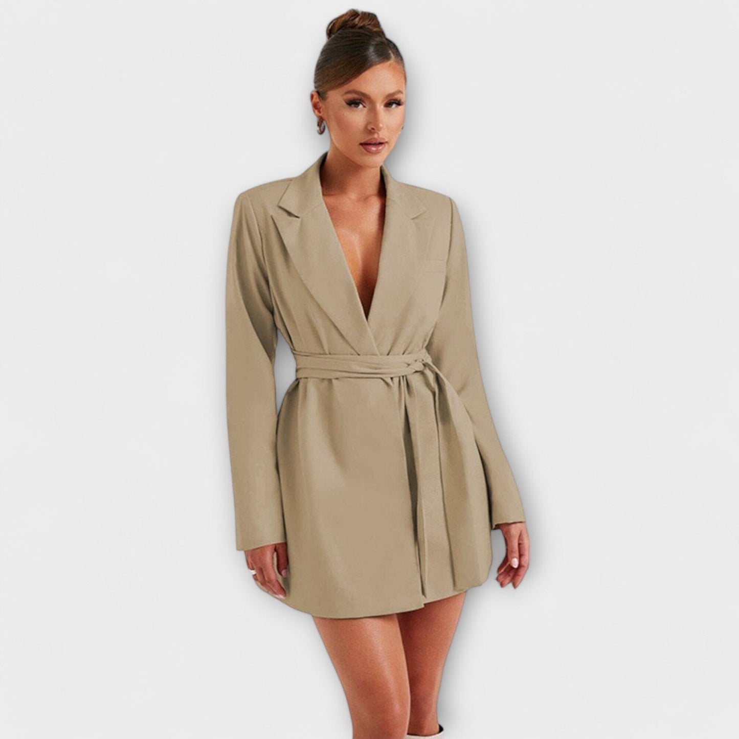 Valentina – Vestido Tipo Blazer con Escote en V que realza tu estilo